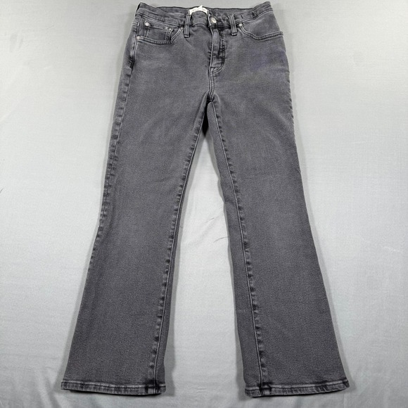 Madewell Denim - Madewell Jeans Womens 28 Gray Wash Kick Flare Bootcut Denim High Rise Stretch